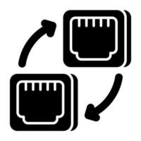 modisch Vektor Design von Ethernet Hafen Transfer