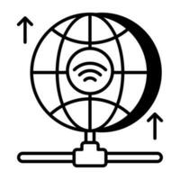 ein einzigartig Design Symbol von global W-lan vektor