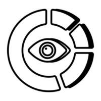 editierbar Design Symbol von Daten Überwachung vektor