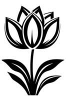 Vektor Symbol von schwarz und Weiß Blume