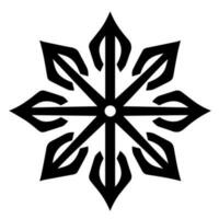 Schneeflocke Vektor Symbol Weihnachten Dezember Dekoration
