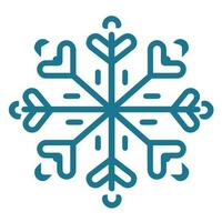 isolerat snöflinga vektor ikon vinter- dekorera prydnad