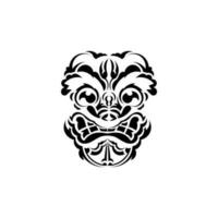 Muster Maske. traditionell Totem Symbol. hawaiisch Stil. Vektor isoliert auf Weiß Hintergrund.