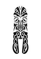 maori stil ansikte. tatuering mönster. isolerat på vit bakgrund. vektor illustration.