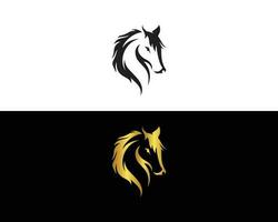 modern häst huvud logotyp design mall vektor begrepp element maskot stil.