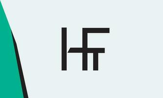 alfabetet bokstäver initialer monogram logotyp hf, fh, h och f vektor