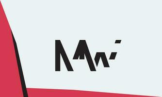 alfabetet bokstäver initialer monogram logotyp mw, wm, m och w vektor
