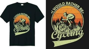 Berg Fahrrad retro Jahrgang T-Shirt vektor