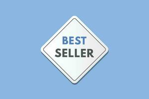Beste Verkäufer Text Taste. Beste Verkäufer Zeichen Symbol Etikette Aufkleber Netz Tasten vektor