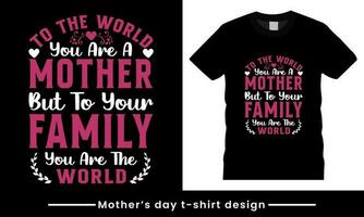 mödrar dag vektor text, mor och kärlek Citat t-shirt och vektor design mall.