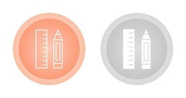 Vektorsymbol für Bleistift und Lineal vektor
