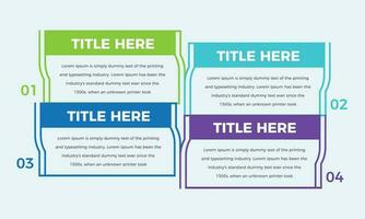 Vektor bunt Geschäft 4 Schritte Infografik Elemente Design. modern einfach Infografik Design Vorlage. Geschäft Infografik Design