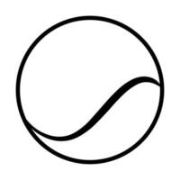 Tennis Ball. schwarz Symbol einstellen Vektor Grafik Illustration isoliert