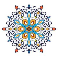 bunt Blumen- modern Mandala und Blume Hintergrund. vektor