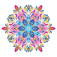 bunt Blumen- modern Mandala und Blume Hintergrund. vektor