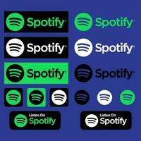 spotify Sozial Medien Symbol Logo vektor