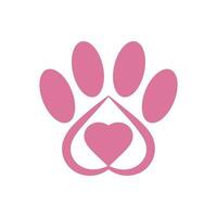 Liebe Haustier Logo Vektor Design Illustration