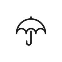 Regenschirm Symbol im eben Stil. Regen Schutz Vektor Illustration auf Weiß isoliert Hintergrund. Regenschirm Geschäft Konzept.