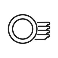 maträtt ikon vektor isolerat på vit bakgrund för din webb och mobil app design, maträtt logotyp begrepp