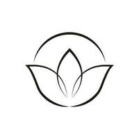 lotus ikon, logotyp design illustration vektor