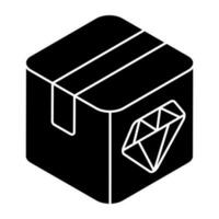 Diamant auf Karton, Symbol von Wert Vorschlag vektor
