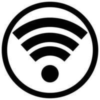 W-lan Symbol schwarz Weiß. W-lan Symbol und kabellos, kostenlos W-lan Internet und W-lan Symbol, W-lan Zone und verbinden W-lan Signal. Vektor eben Design Illustration