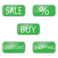 Netz Taste Grün Farbe zum einkaufen und online Geschäft. Einkaufen Symbol zum Verkauf Zeichen, Rabatt und Verkauf Schild,. Vektor Illustration