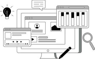 ui entwerfen Bildschirm Illustration vektor