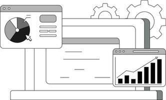 Eigenschaften ui Monitor Illustration vektor