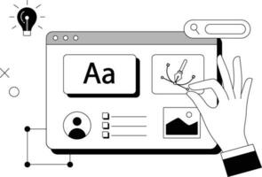 ui element mottaglig illustration vektor