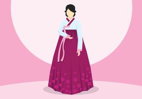 dam i hanbok illustration vektor