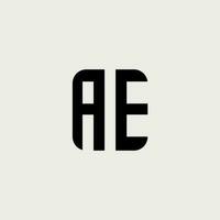 ae Monogramm Logo mit gestalten Stil Design Vorlage vektor