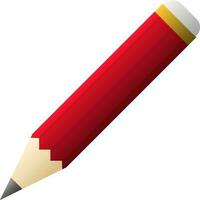 penna vektor illustration. röd penna ikon för design handla om utbildning, skola, kontor eller bok. röd penna för dekoration eller prydnad. tillbaka till skola grafisk resurs