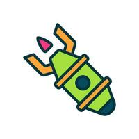 Rakete Symbol zum Ihre Webseite, Handy, Mobiltelefon, Präsentation, und Logo Design. vektor