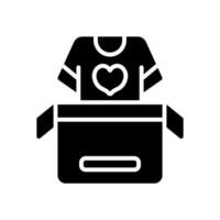 Kleider Spende Symbol zum Ihre Webseite, Handy, Mobiltelefon, Präsentation, und Logo Design. vektor