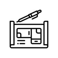 Blaupausensymbol für Ihre Website, Ihr Handy, Ihre Präsentation und Ihr Logodesign. vektor