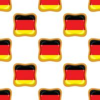 mönster kaka med flagga Land Tyskland i gott kex vektor