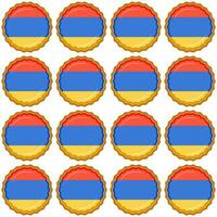 Muster Plätzchen mit Flagge Land Armenien im lecker Keks vektor