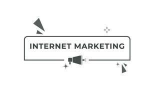 Internet Marketing Taste. Rede Blase, Banner Etikette Internet Marketing vektor