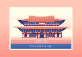 Gyeongbokgung Palace Vykort Vector