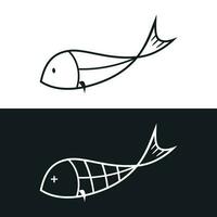 fisk ikon logotyp vektor