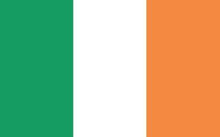 Irland National offiziell Flagge Symbol, Banner Vektor Illustration.