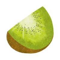 Kiwi Obst isoliert auf Weiß Hintergrund. Hand gezeichnet Illustration. vektor