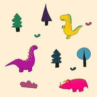 süß Dinosaurier Vektor Design zum Hintergrund, Hintergrund, Stoff und Textil-