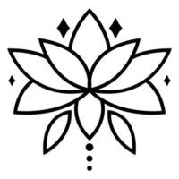 heilig Geometrie und Lotus Blume Vektor Symbol Design. esoterisch eben Symbol.