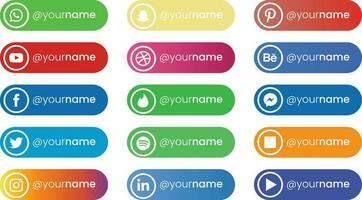 kostenlos Vektor Sozial Medien Logos und Symbole einstellen