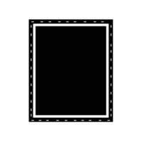 tillbaka av målning duk silhuett. svart och vit ikon design element på isolerat vit bakgrund vektor