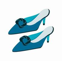 modern tillfällig och formell kvinnors skor med hög hälar. färgad platt vektor illustration av eleganta skor isolerat på vit bakgrund.