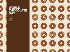 värld choklad dag händelse mönster tapet vektor element kakao kakao element efterrätt sommar mat