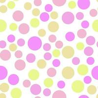 vibrerande sömlös upprepa mönster av gul, beige, rosa bubblor för utskrift på kläder, påsar, koppar, tapeter, vykort, omslag och Övrig ytor vektor